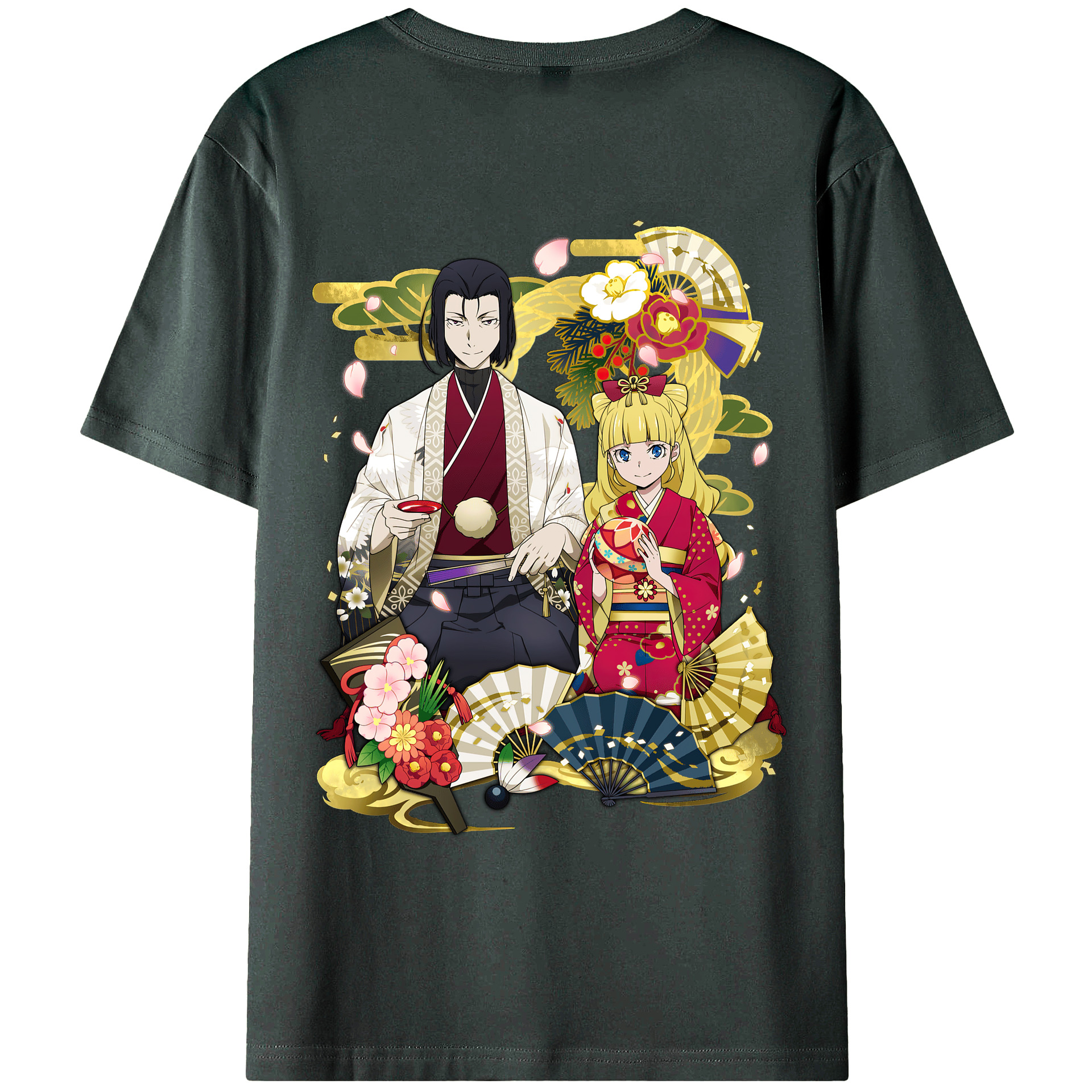 （画像用） 文豪ストレイドッグス Bungo Stray Dogs 綿100％ メンズ半袖Tシャツ（バックプリント） 通気性